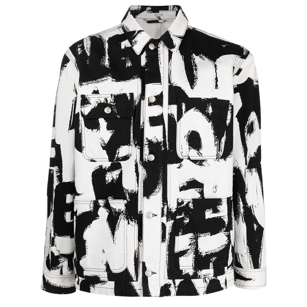 Wholesale Factory Price American Printed Printed Denim Jacket Stand-up Collar Men's Jacket
