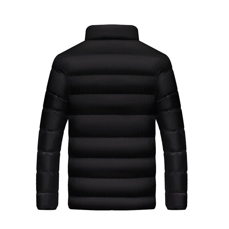 Men's Winter Warm Zip Bread Coat Loose Down Jacket Casual Sports