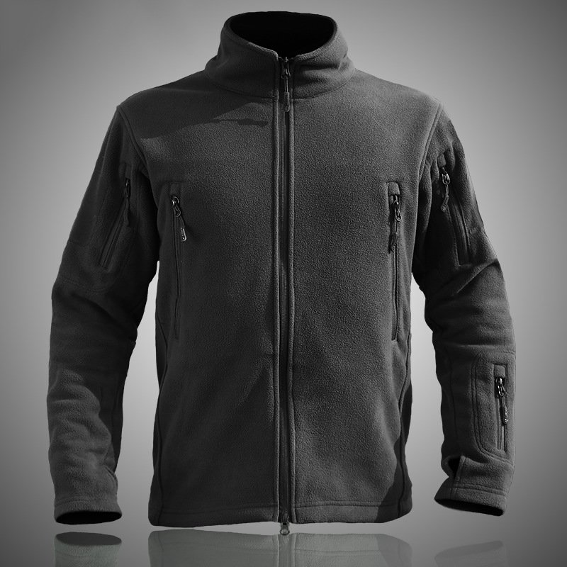 Jinfei Winter outdoor catching fleece men's double-sided fleece cardigan warm tactical jacket fan jacket liner thickening