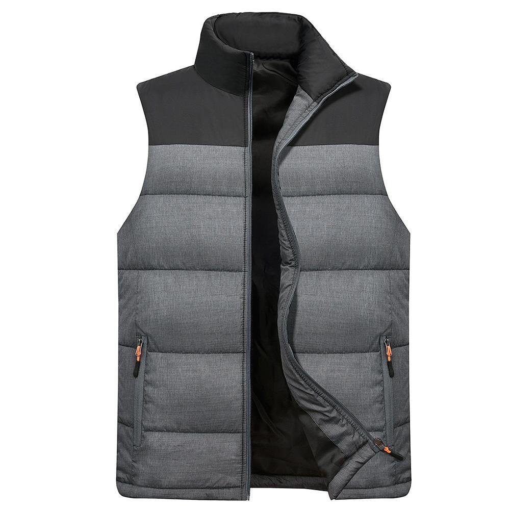 OEM Custom Winter Zipper Winter Sleeveless Jacket Quilted Down Waterproof Puffer Men's Vests