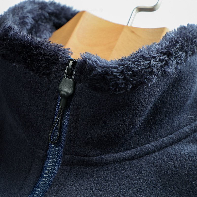 Manufacturer Custom Logo Street Wear Zip Up Fleece Men's Jacket Men's Winter Coat Plus Size Men's Jacket