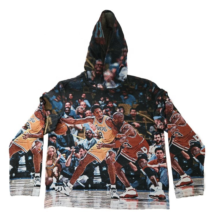 High Quality Custom Men's Zipper Closure Jacquard Weave Streetwear Jackets Plus Size Coats in Jacquard Tapestry Design