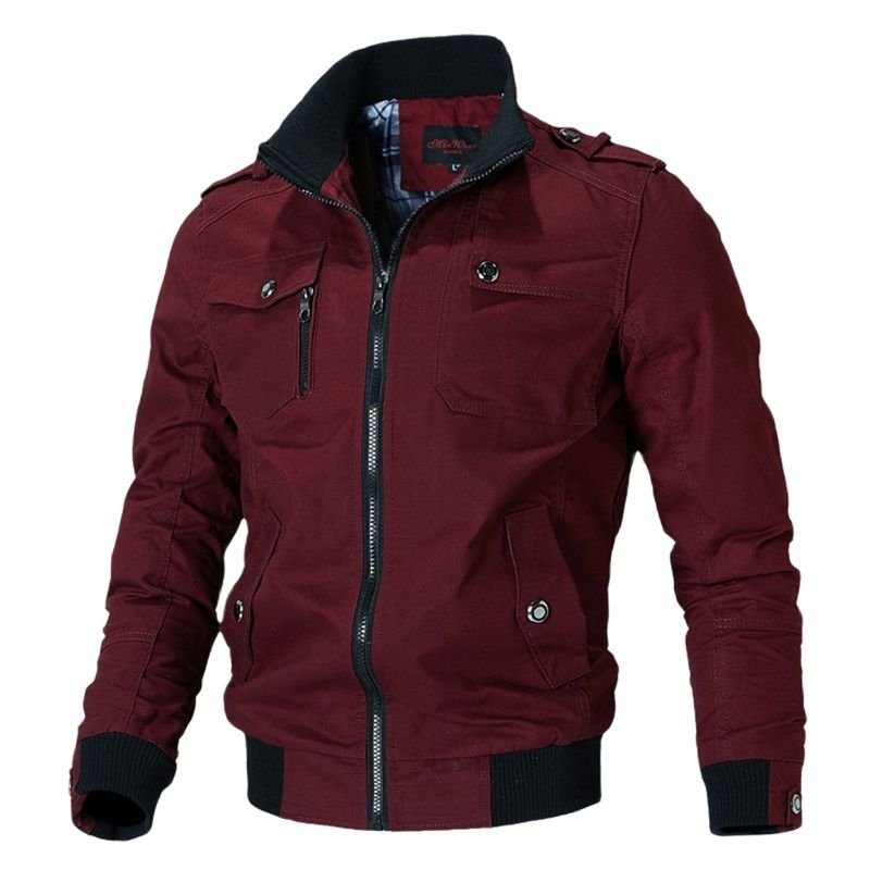 Men's Jacket Casual Fashion Outer Jacket Men's Spring Autumn 2023 New Slim Bomber Jacket Men