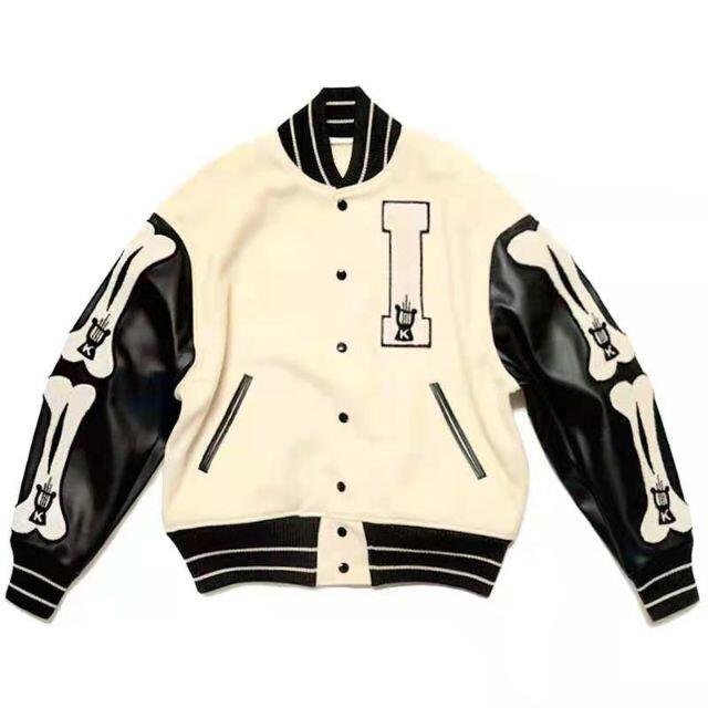 2024 Men's Premium Varsity Jacket Genuine Leather Winter Wear with Hooded Letterman Style for Outdoor Use