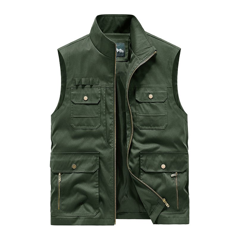 Custom Designs Newest Hot Sales Outdoor Men's Multi Pocket Cotton Fishing Photography Jacket Vest