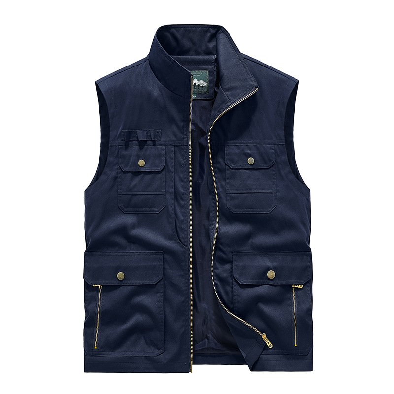 Custom Designs Newest Hot Sales Outdoor Men's Multi Pocket Cotton Fishing Photography Jacket Vest