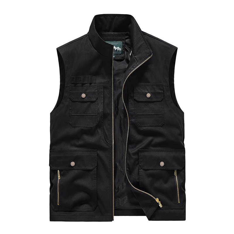 Custom Designs Newest Hot Sales Outdoor Men's Multi Pocket Cotton Fishing Photography Jacket Vest