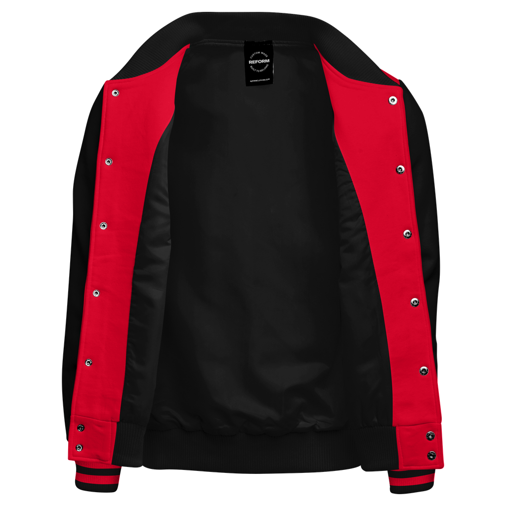 OEM Custom High Quality Navy Chenille Embroidery Leather Sleeves Bomber Letterman Varsity Jacket For Men