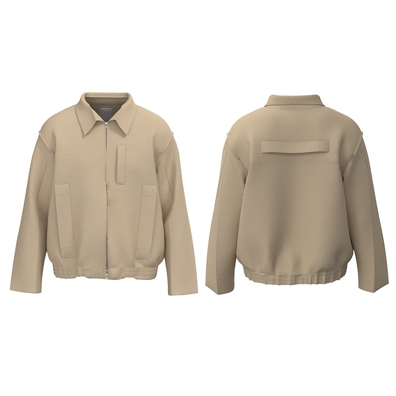 Autumn High Street Single Breasted Stand Collar Vibe Style Silhouette Cutting Trend Loose Short Grailz Coat Varsity Men's Jacket