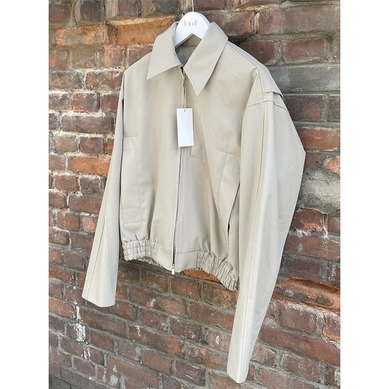Autumn High Street Single Breasted Stand Collar Vibe Style Silhouette Cutting Trend Loose Short Grailz Coat Varsity Men's Jacket