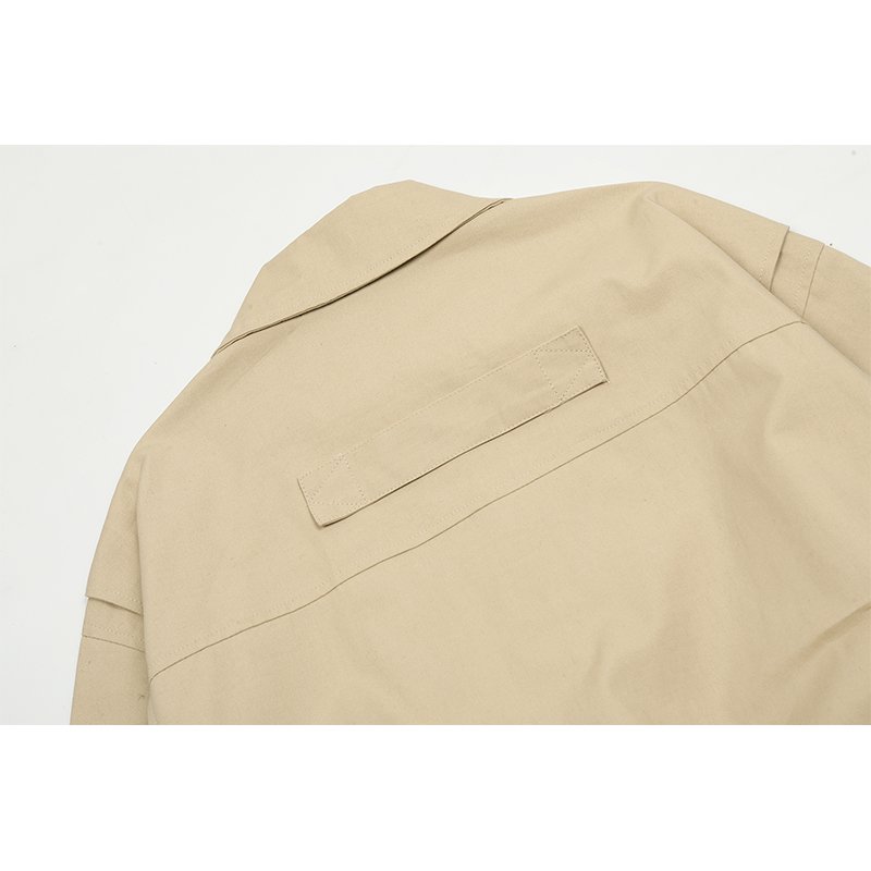 Autumn High Street Single Breasted Stand Collar Vibe Style Silhouette Cutting Trend Loose Short Grailz Coat Varsity Men's Jacket