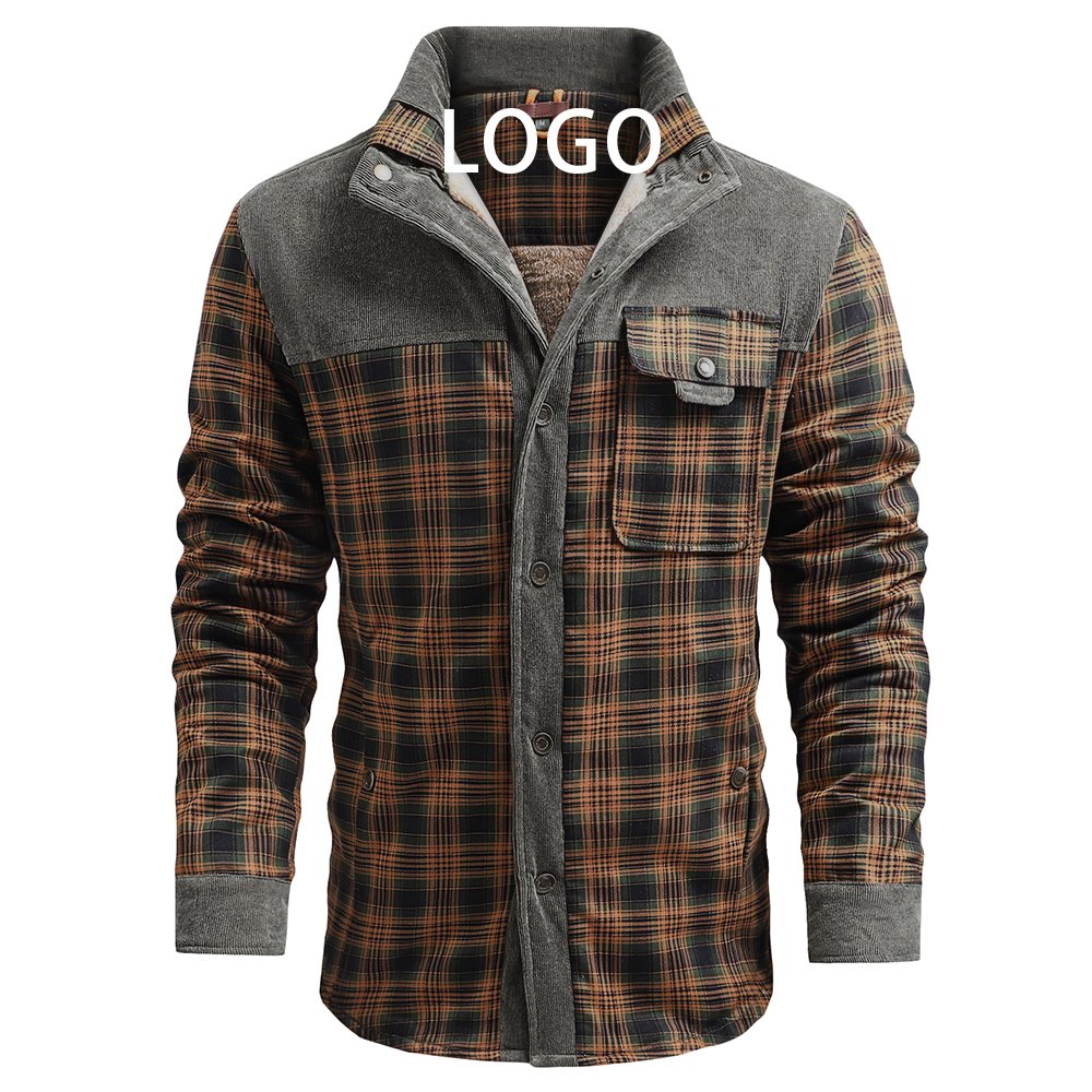 Free LOGO Customized Wholesale Fleece Winter Jackets Fleece Coats Windbreaker Trench Coat Warm Cotton Plus Size Men's Jacket