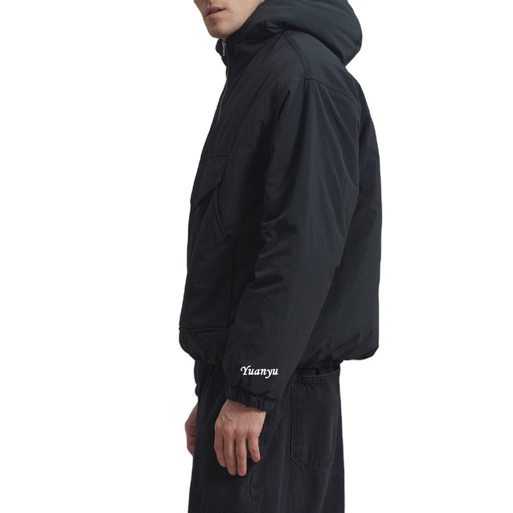 Custom Logo Fashion Design Exaggerated Front Flap Pocket Half-Zip Windbreaker Jacket Oversized Outdoor Men's Jacket
