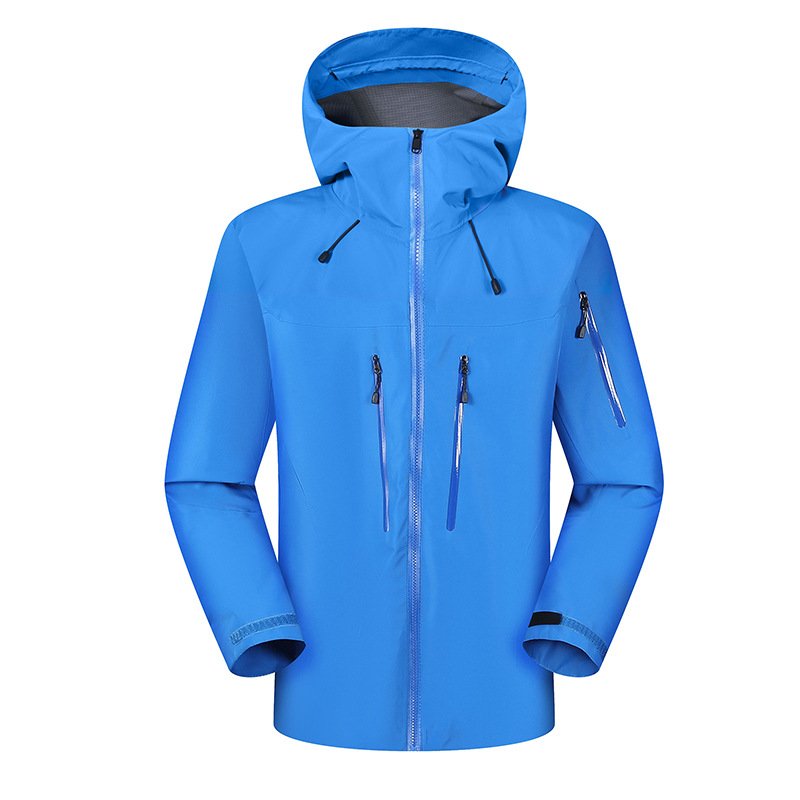 Custom Logo Men's Hard Shell Jacket Windproof Waterproof Fabric Outdoor Summer Activities-Hiking Camping Plus Size Anti-UV