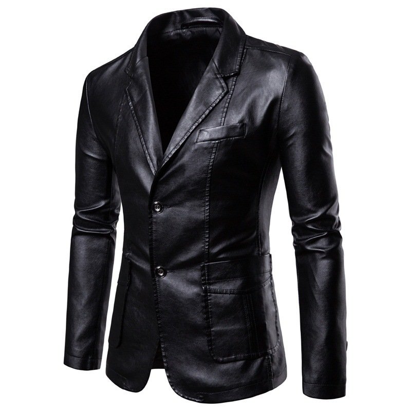 Factory Price Men's Matte PU Leather Jacket for Winter Casual Style Motor Cycle Bike PU Blazer Chaqueta para Hombres