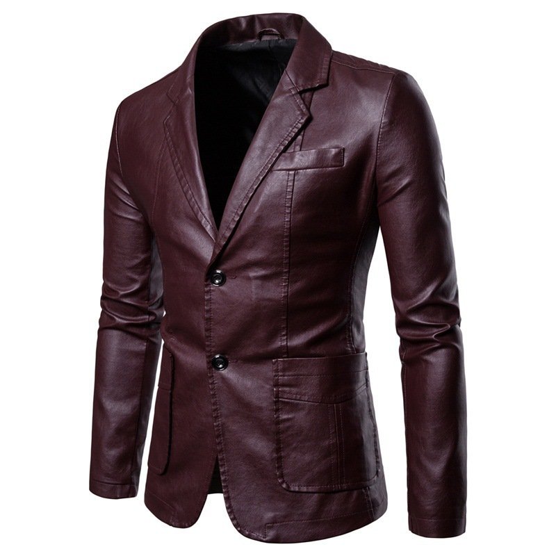 Factory Price Men's Matte PU Leather Jacket for Winter Casual Style Motor Cycle Bike PU Blazer Chaqueta para Hombres