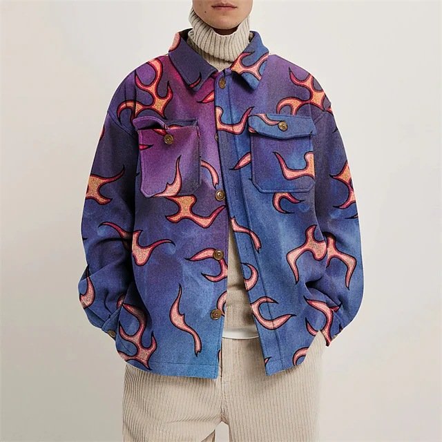 OEM Manufacturer Men Clothing Custom Men's Coats Casual Fashion Jacket Color 3D Printed Unisex Top Men's Jacket 2023