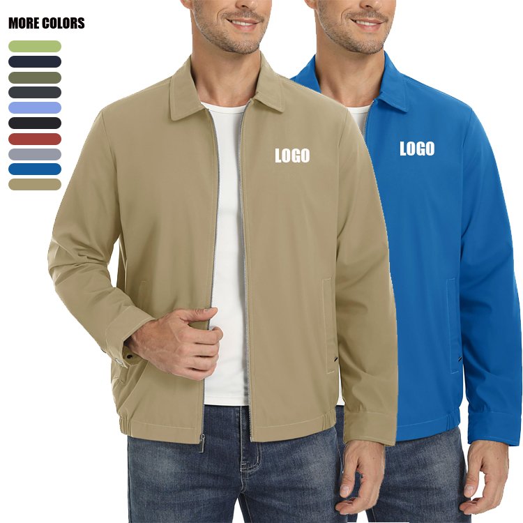 Men Casual Sports Wind Breaker Jacket Baseball Bomber jacket Workout Fitness Hiking Fishing Travel Coat Outwear