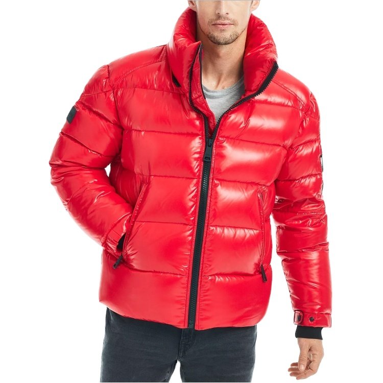 Street Wear Custom logo Men's Puffer Jacket embroidered printed Winter Bubble Jacket for Men