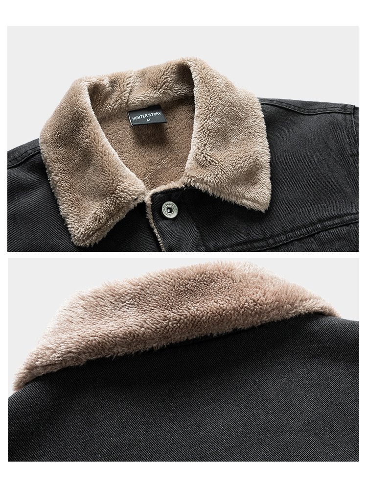 Winter Plush Denim Jackets for Trade fashion man coat clothing manufacturers custom men's coats