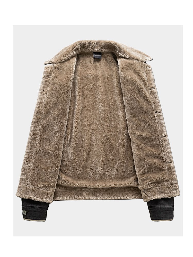 Winter Plush Denim Jackets for Trade fashion man coat clothing manufacturers custom men's coats