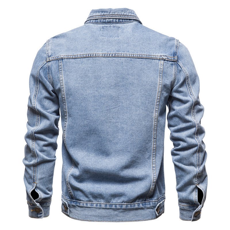 Men's Denim Jacket Casual Youthful fashion man coat Workwear Thick Denim Fabric Sporty men's coats