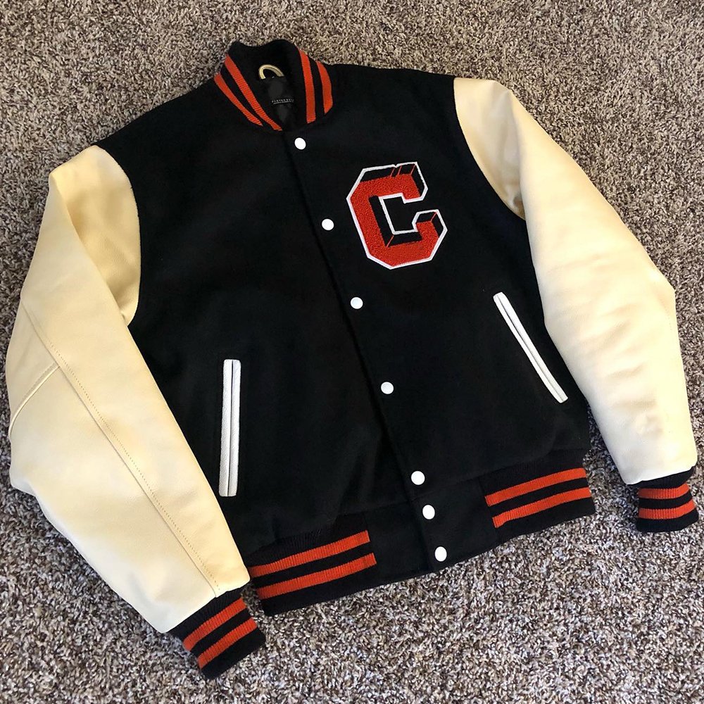 Custom Logo Streetwear High Quality Chenille Embroidery Winter Fleece Leather Bomber Letterman Baseball Varsity Jacket For Men