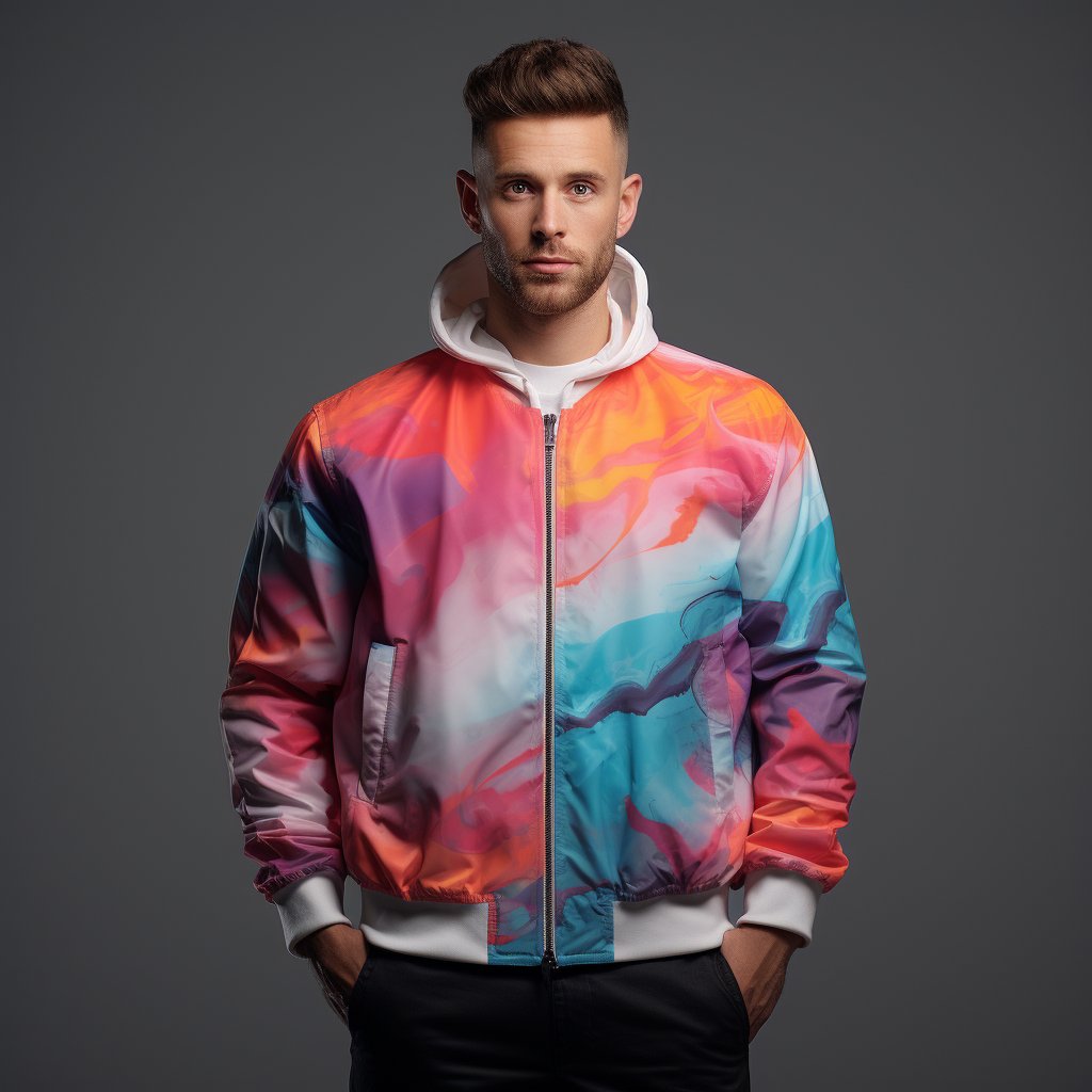 Aibort Custom Wholesale Sublimation Wholesale New Fashion Sport Style Bomber Coat Printed Zipper Long Sleeve Jacket//
