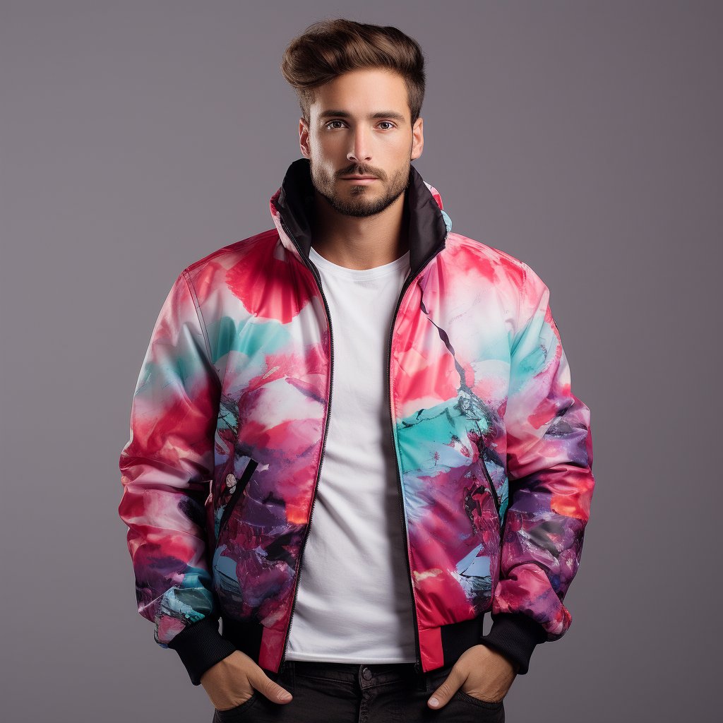 Aibort Custom Wholesale Sublimation Wholesale New Fashion Sport Style Bomber Coat Printed Zipper Long Sleeve Jacket//