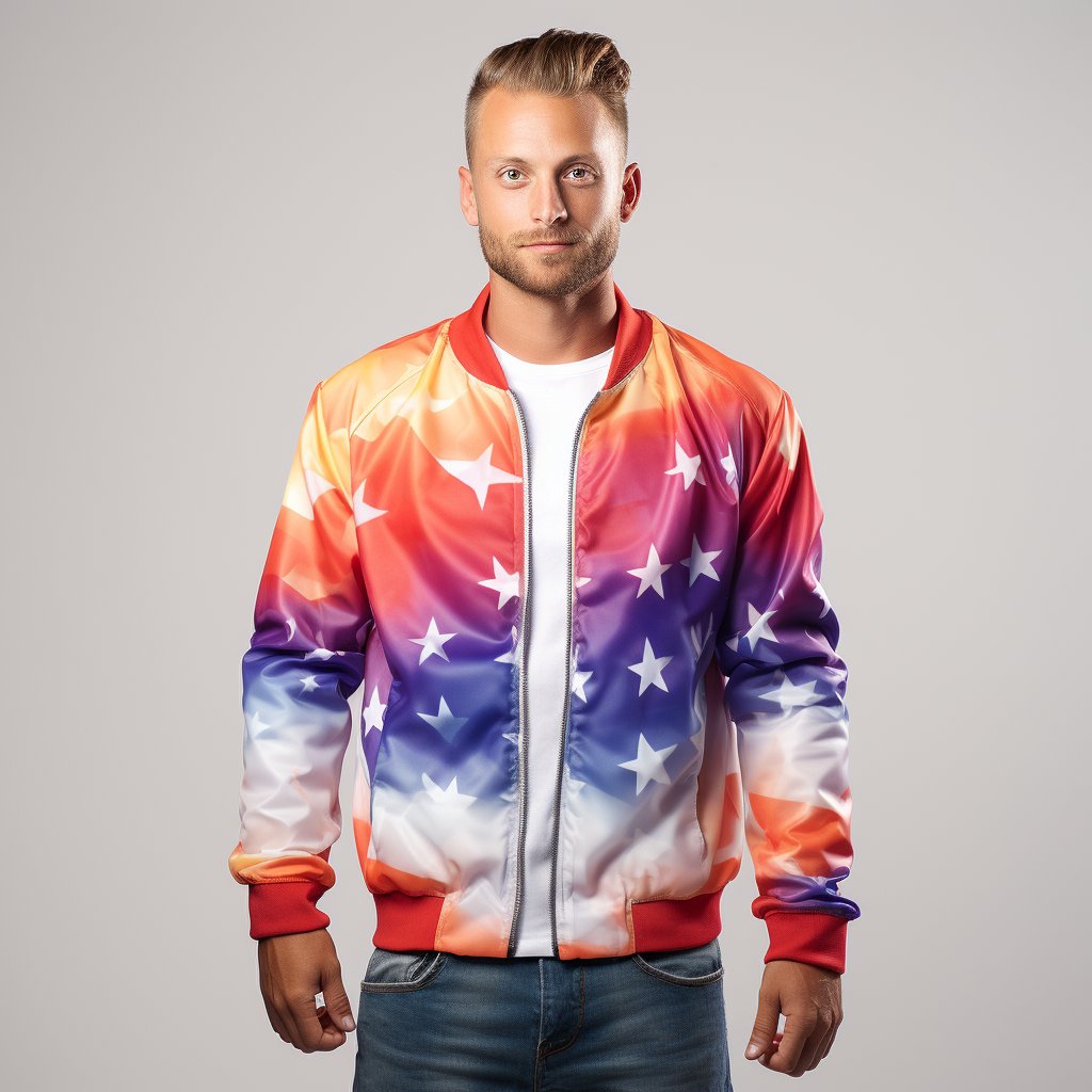 Aibort Custom Wholesale Sublimation Wholesale New Fashion Sport Style Bomber Coat Printed Zipper Long Sleeve Jacket//