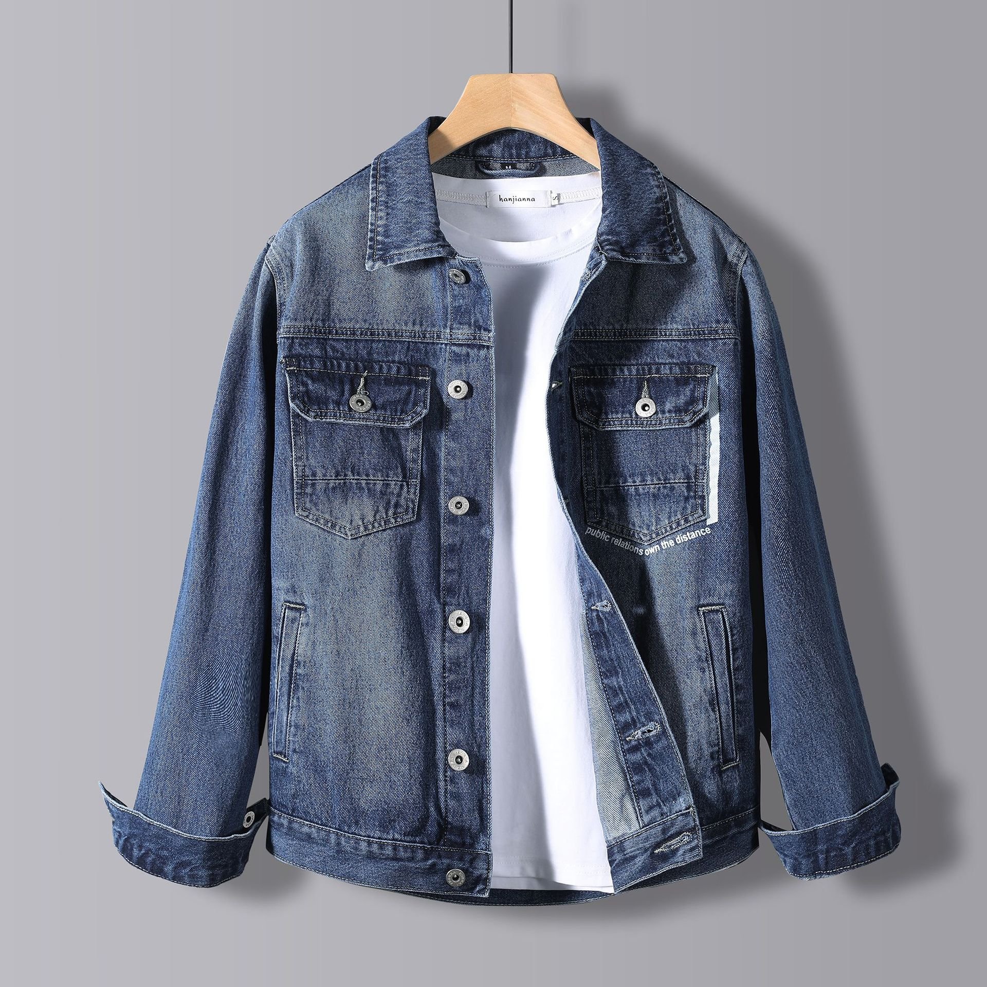 Popular Spring denim jacket male Korean fashion handsome outer coat student jacket