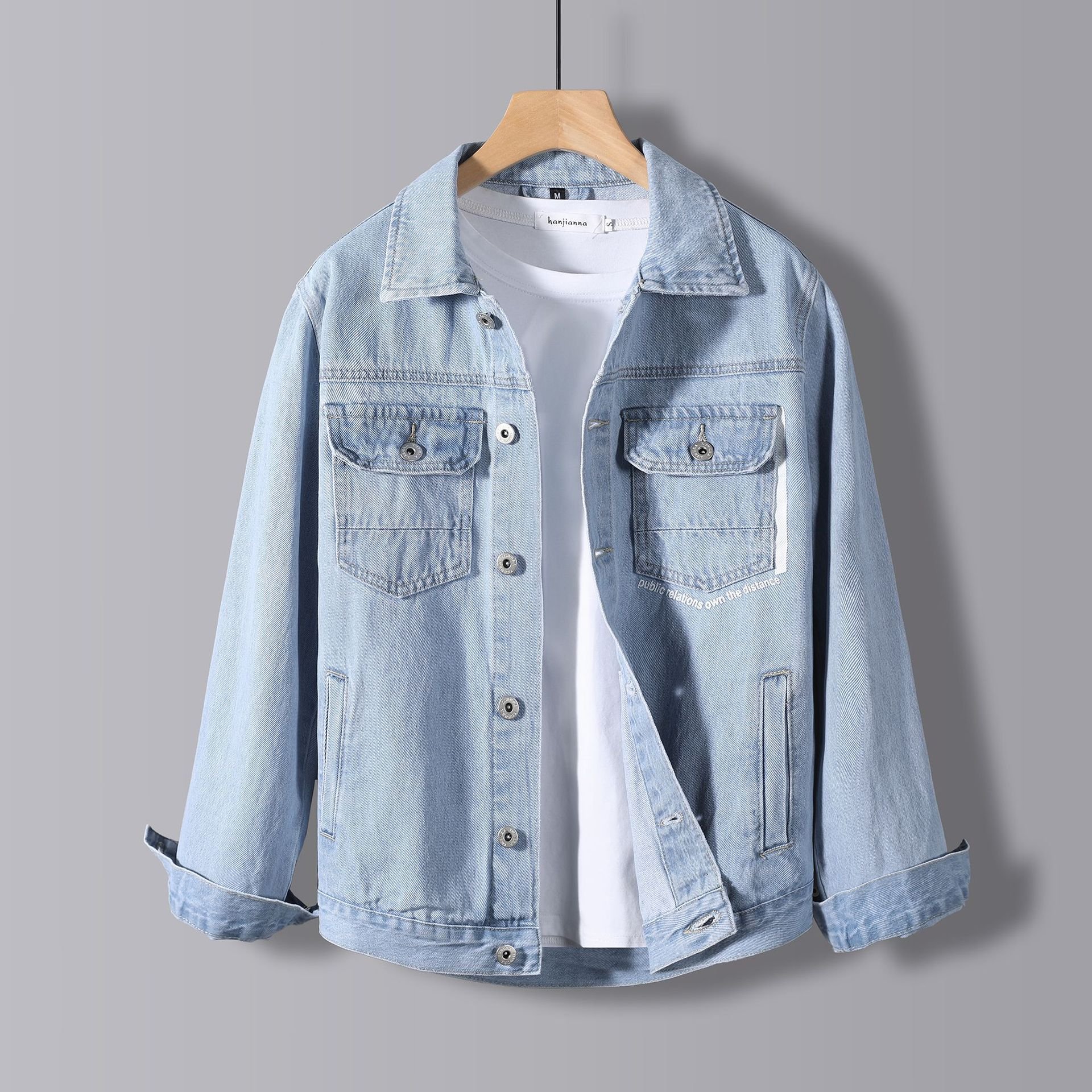 Popular Spring denim jacket male Korean fashion handsome outer coat student jacket