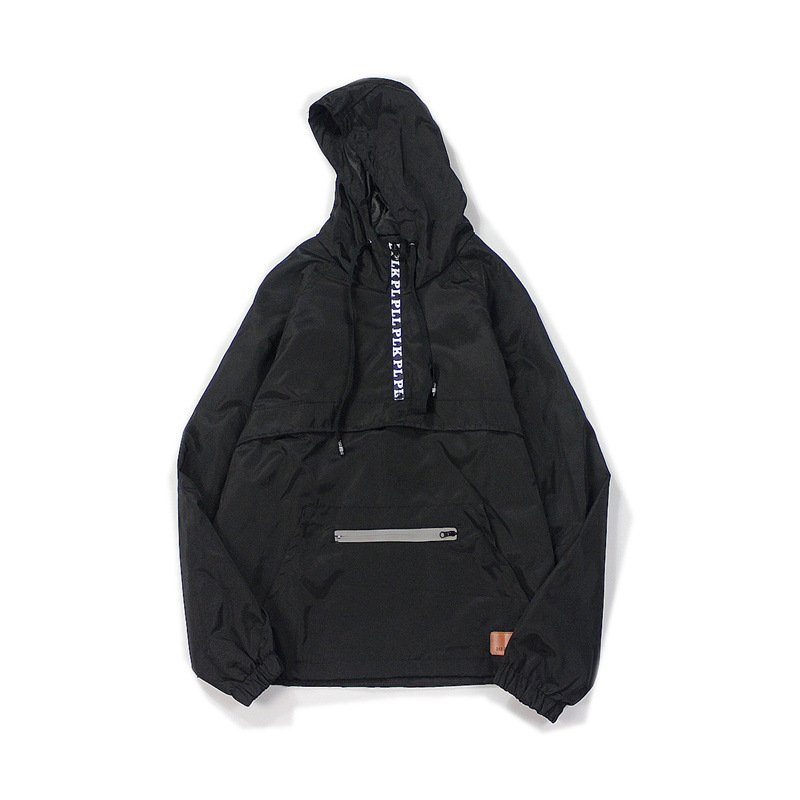 High Quality Trendy Half Zipper Men'S Jackets Custom Printed Logo Running Jacket Polyester Windbreaker Men'S Jackets
