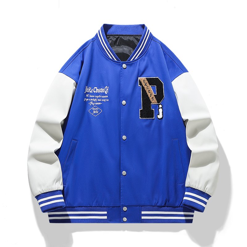 High Quality Wholesale Custom Chenille Embroidery Logo Men's Jacket Casual Preppy Style College Baseball Jacket For Men