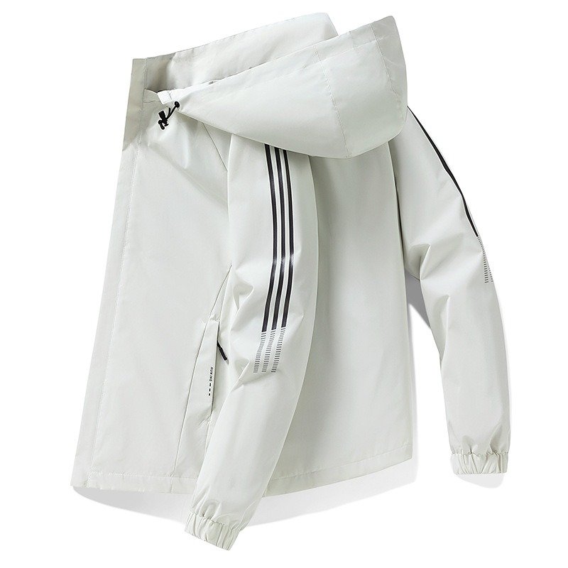 Versatile, casual, fashionable, detachable hooded men's jacket, outdoor windproof zipper tracksuit