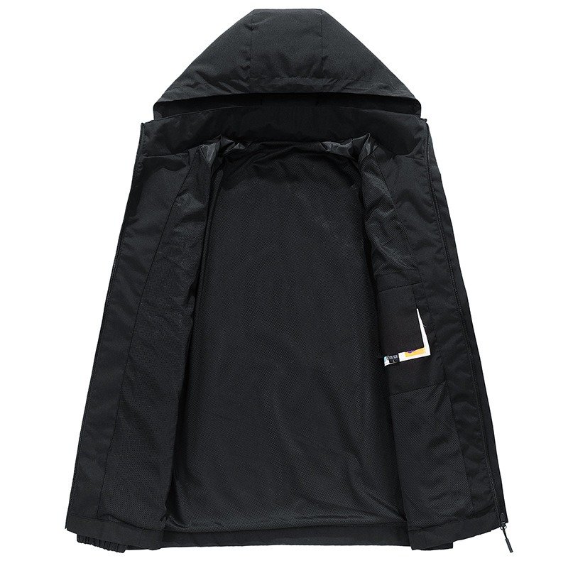 Versatile, casual, fashionable, detachable hooded men's jacket, outdoor windproof zipper tracksuit