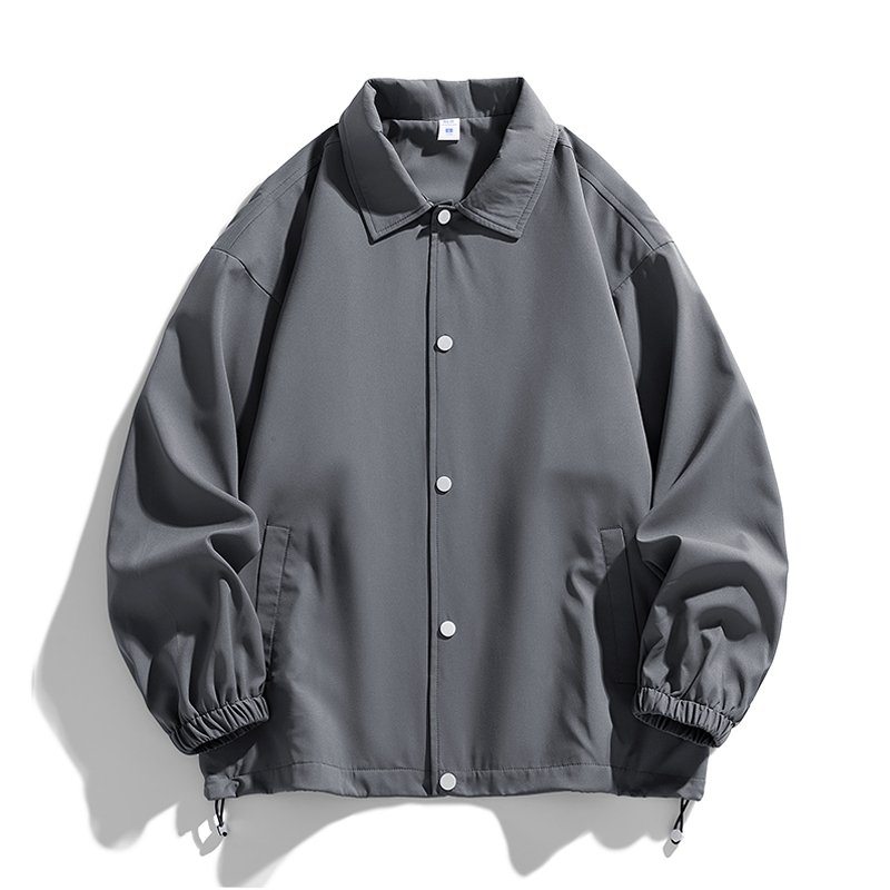 Drop Shipping Custom Brand Unisex Plus Size Low MOQ Windbreaker Spring Jacket Loose Design Plain Coach Jackets