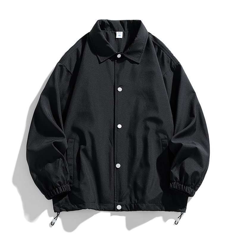 Drop Shipping Custom Brand Unisex Plus Size Low MOQ Windbreaker Spring Jacket Loose Design Plain Coach Jackets