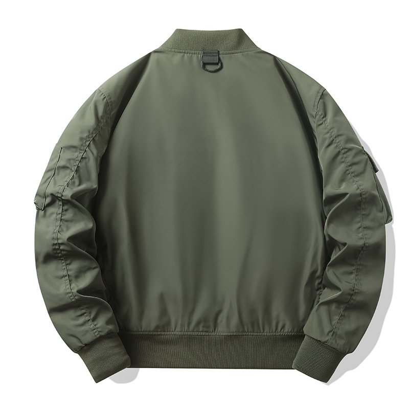 Spring Fashion Pilot Jacket Men's Retro Multi Pocket Work Suit Coat Functional Three Defense Charge Coat