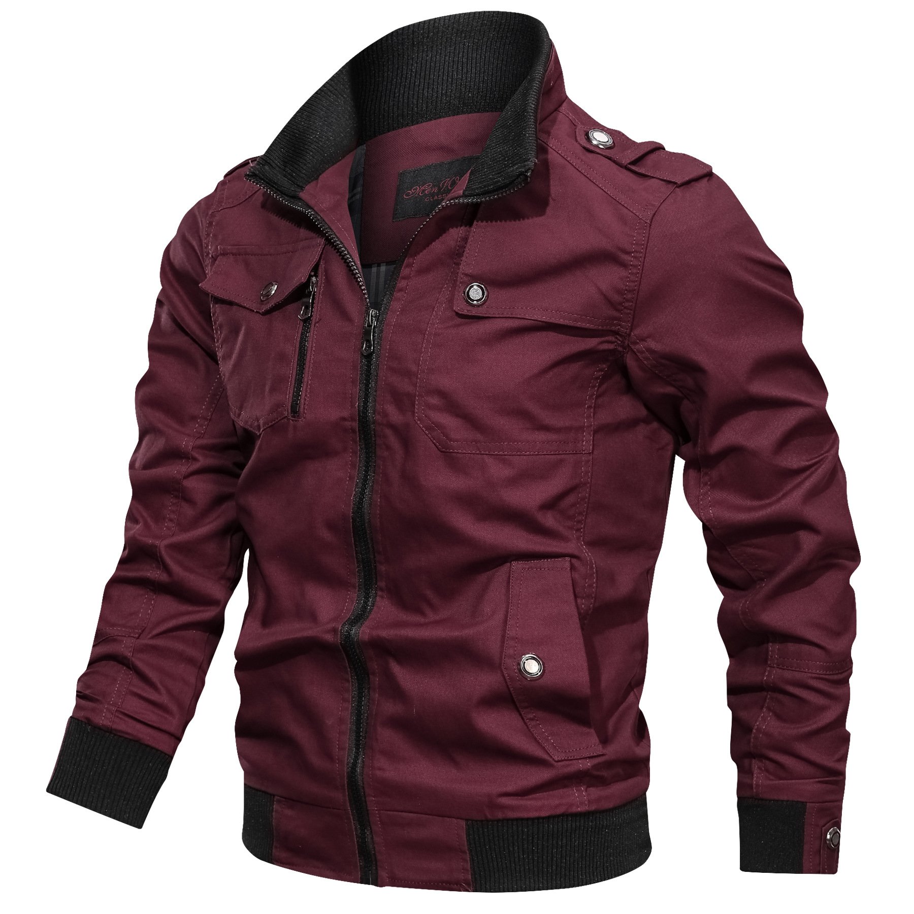 Men Autumn Cotton Windbreaker Coat Men's Bomber Jackets Cargo Flight Jacket Male Clothes Stand Collar Jacket Unisex