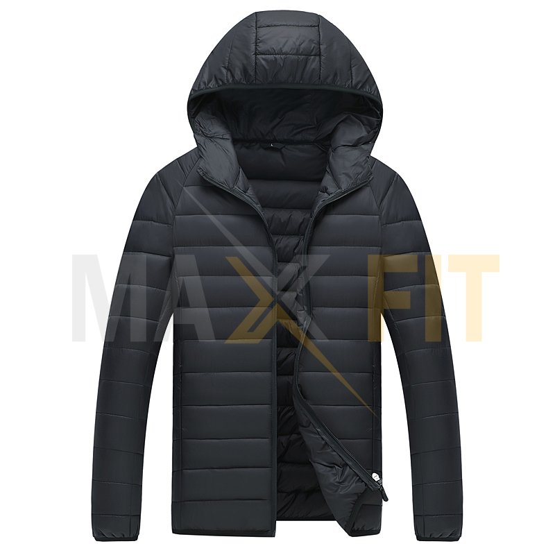 Men Clothing Best Design Customized Custom logo men's fashion winter jacket padded hooded down puffer jacket