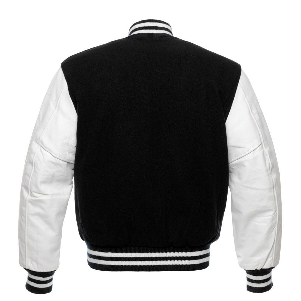 Custom Luxury black varsity Jackets Jacket Men Leather Sleeve Letterman Varsity Jacket For Men