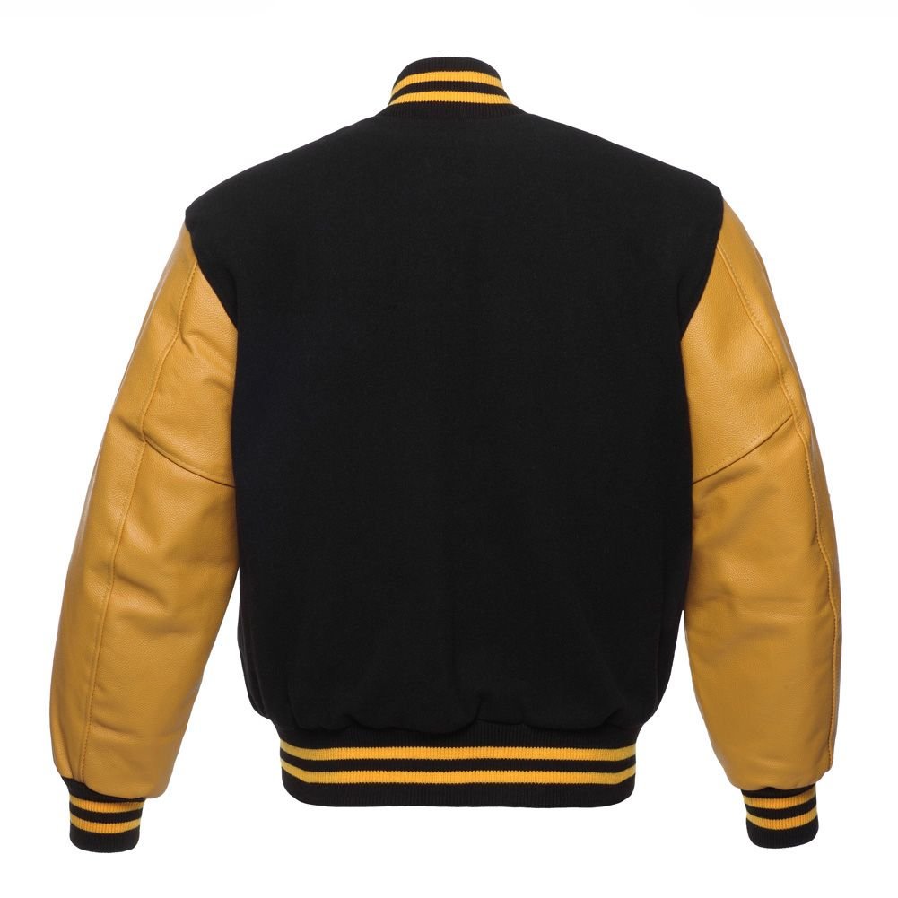 Custom Luxury black varsity Jackets Jacket Men Leather Sleeve Letterman Varsity Jacket For Men