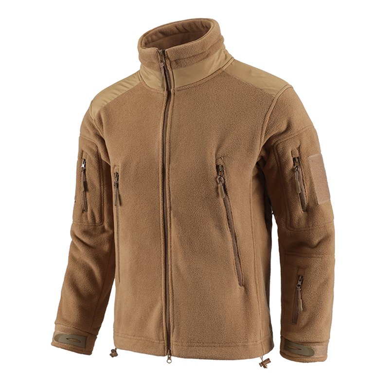 ESDY Men Tactical Winter Thermal Fleece Jacket Soft Shell Hooded Coat for Outdoor Sports Hiking OEM