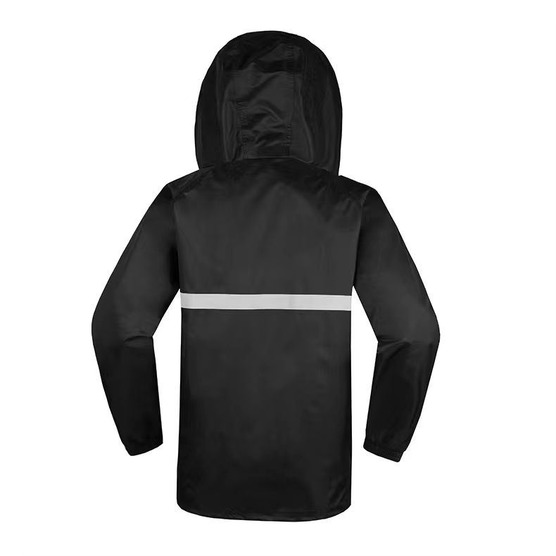 100% Waterproof Hooded Ropa Impermeable Moto Motorcycle Outdoor Raincoat For Men's Reflective Rain Jacket