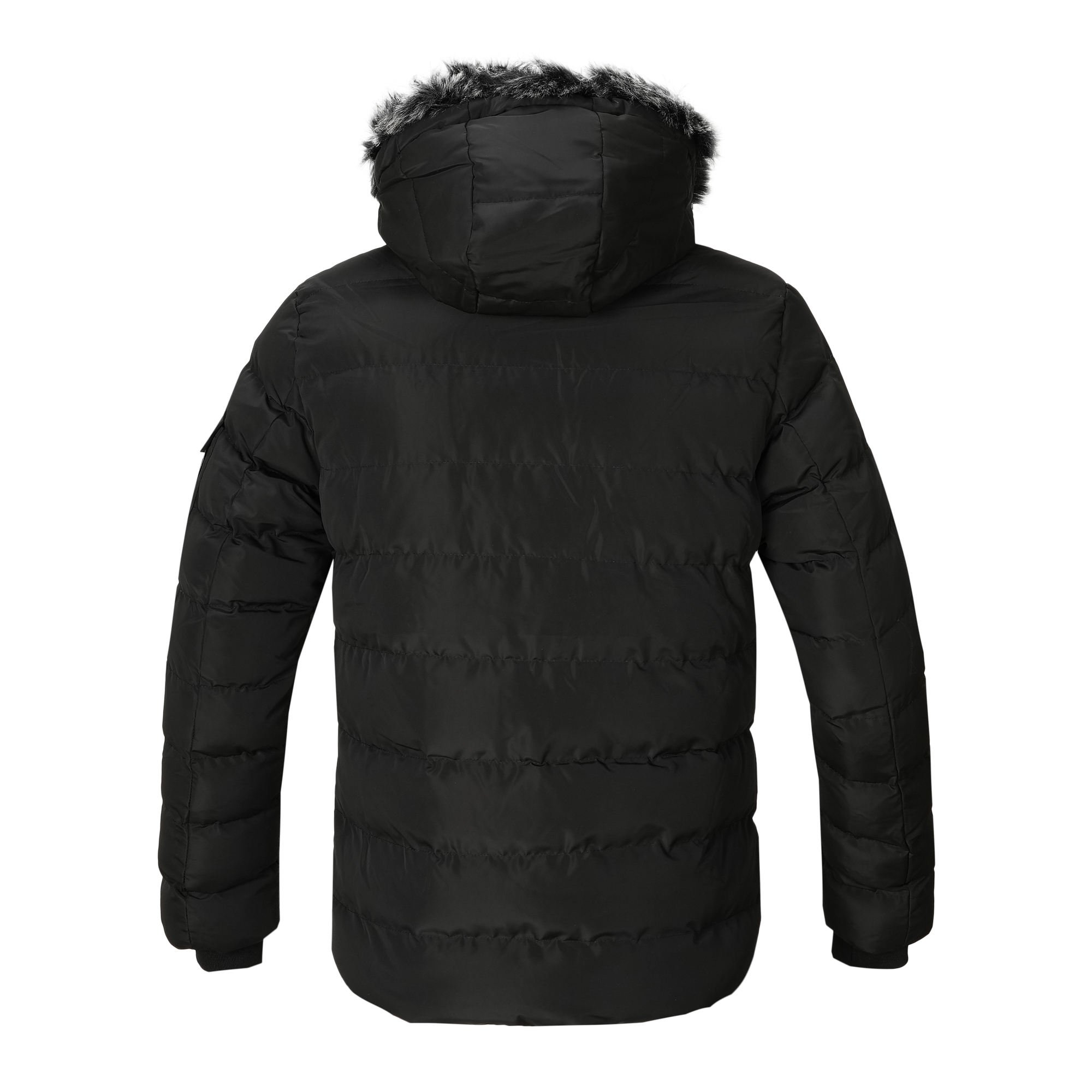 2024 Hot sale Manufacturer Winter Black Parka Fur Hooded Sport Oversize Loose Coat Men's Jackets