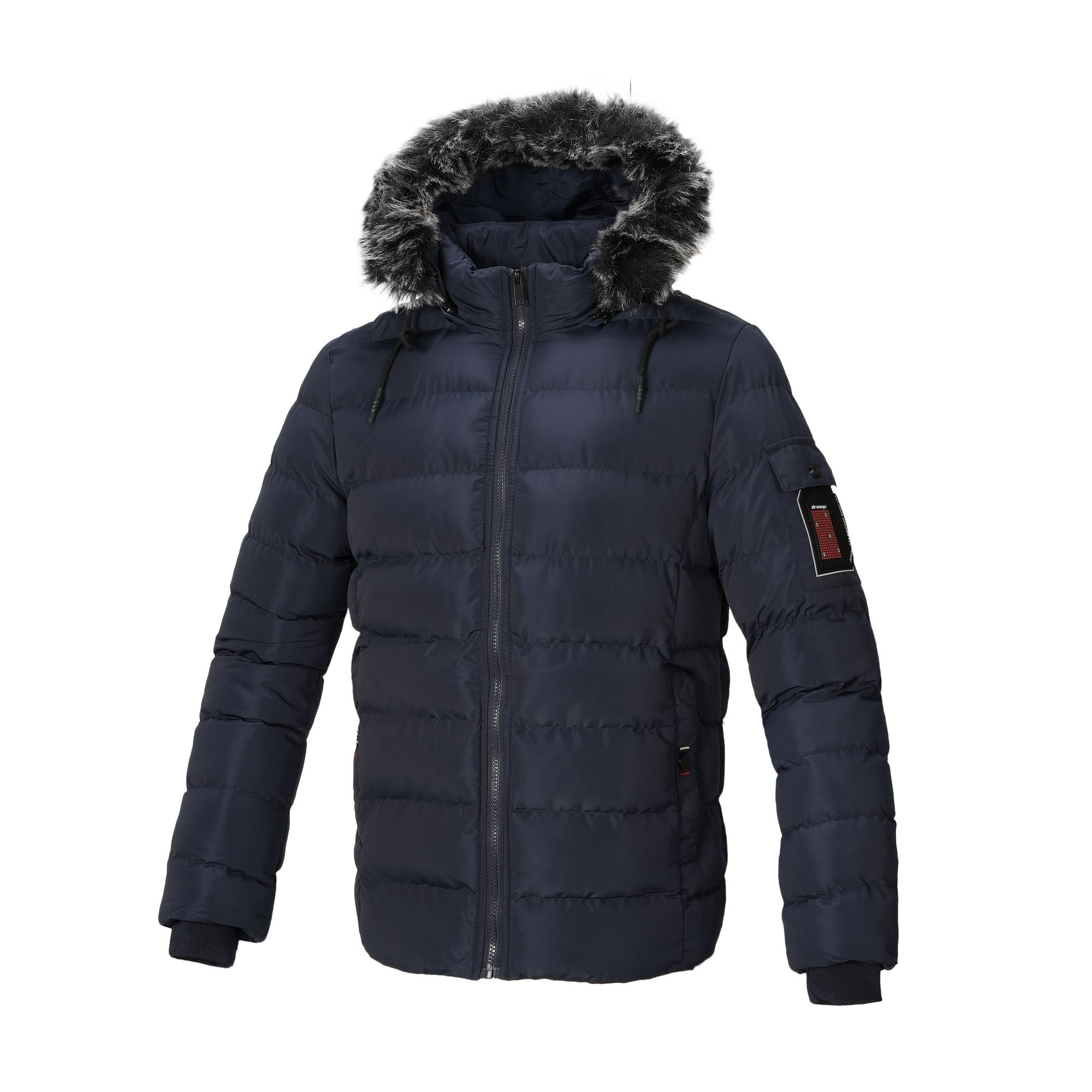 2024 Hot sale Manufacturer Winter Black Parka Fur Hooded Sport Oversize Loose Coat Men's Jackets