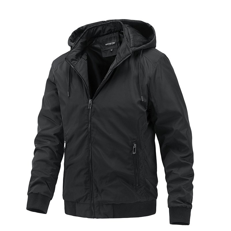 OEM Custom Design Winter Windbreaker Wholesale Men Plus Size Men's Jackets Plain Nylon Satin Bomber Men's Jackets