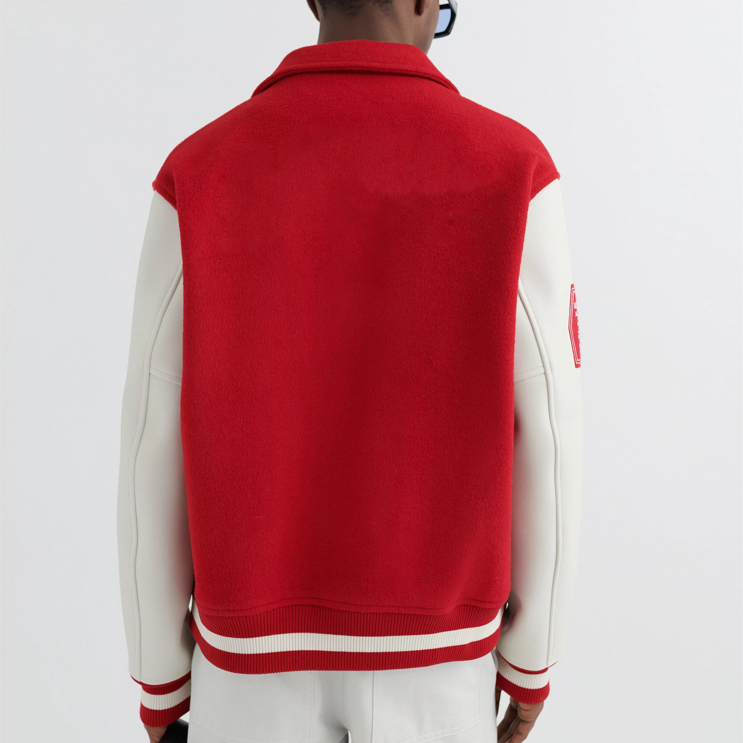 Custom Classic Thread Fabric Lapel Varsity Men's Jacket Blank Designer Jacket Unisex Embroidered Letterman Jacket