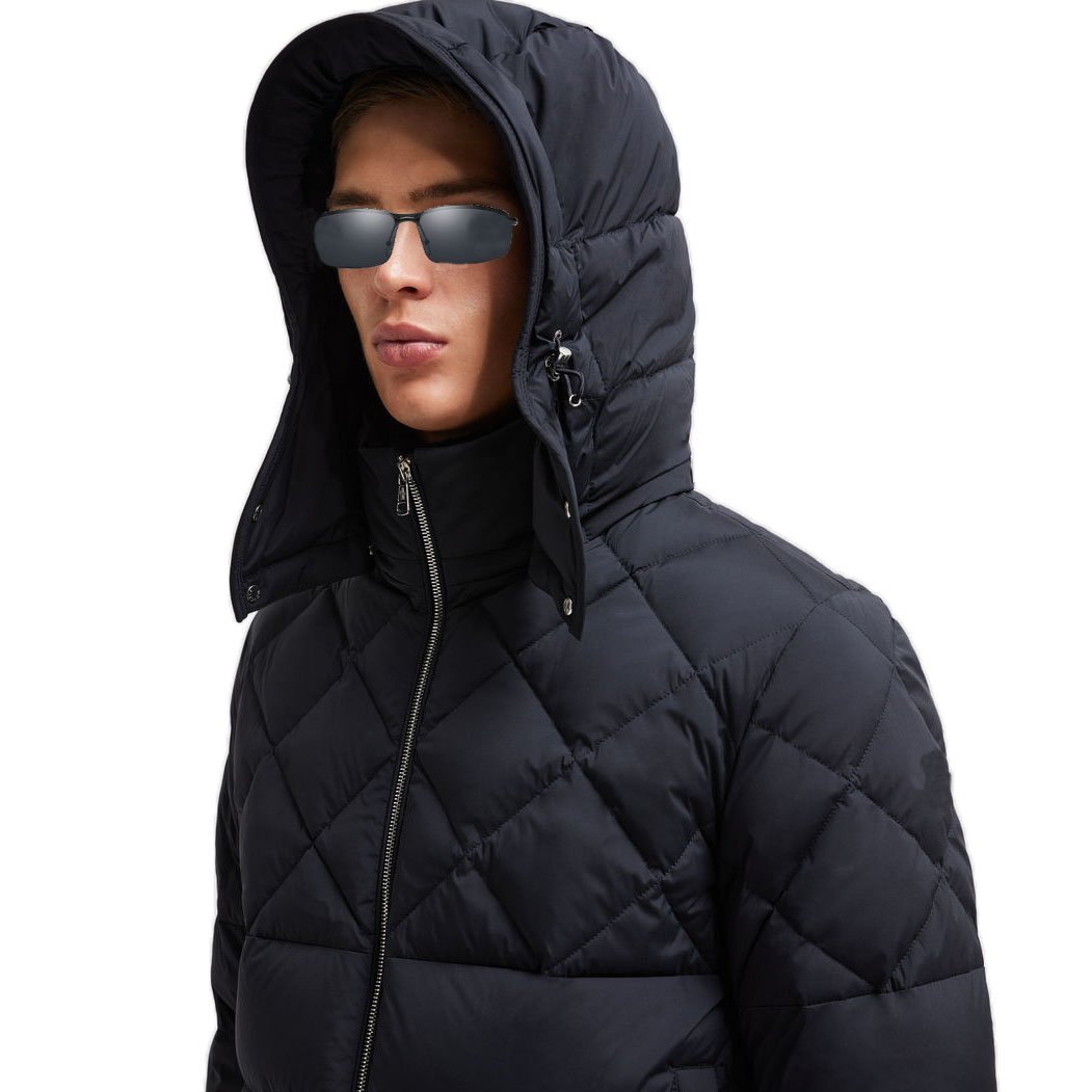 2024 new arrival men's jacket hooded quilted jacket for man regular fit print logo down jacket